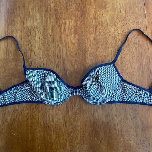 ERES Navy Gingham Bikini Set Size 6 - Picture 2 of 8